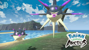 Qwilfish ja Overqwil meren rannalla — Pokemon Taustakuvat