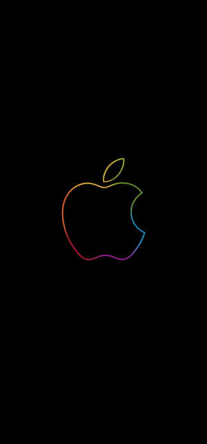Radiant Apple Rainbow Logo on Sleek iPhone Background — Oppo Find X9s Taustakuvat
