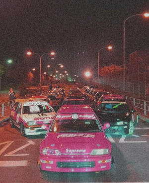 Rakeisia JDM-autoja yöllä — JDM-autot Taustakuvat
