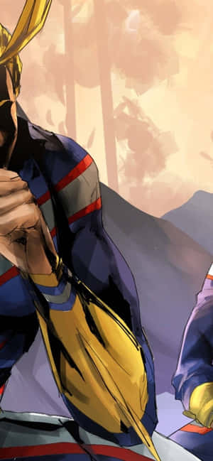 All Might -taustakuva — Moto E15 Taustakuvat