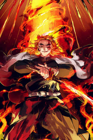 Rengoku Kyōjurō – Demon Slayer Corpsin liekkipylväs — Vivo Pad SE Taustakuvat