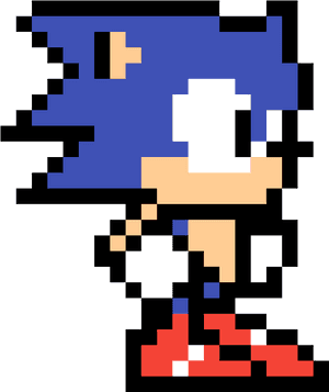 Retro sininen hahmopikselitaide — Sonic the Hedgehog Taustakuvat