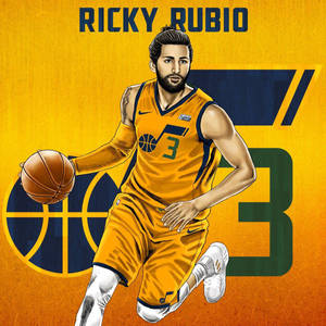 Ricky Rubio digitaalinen piirros -taustakuva — Pixel Watch 4 Taustakuvat
