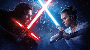 Rise of Skywalker Ren Rey -yhteenotto -taustakuva — Studio Display Taustakuvat