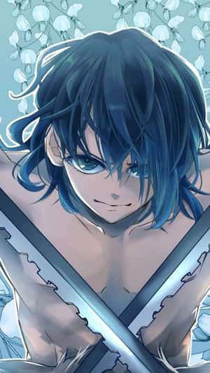 Ristikkäiset terät Inosuke PFP — Demon slayer puhelin Taustakuvat