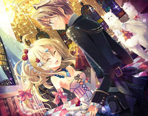 Romanttinen anime-tanssitaustakuva — Anime tanssi Taustakuvat