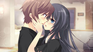 Romanttinen anime-lesbo-taustakuva — Anime lesbo Taustakuvat