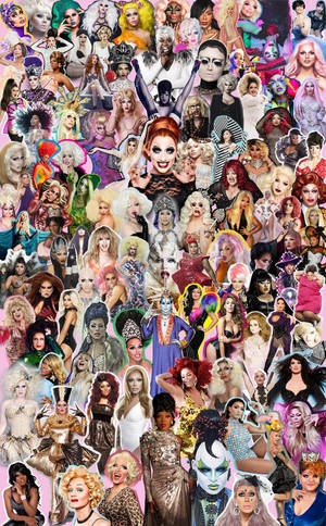 RuPaul's Drag Race -kollaasi mobiilitaustakuvaksi. — Lenovo ThinkTab X11 Gen 1 Taustakuvat