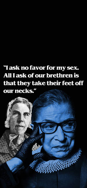 Ruth Bader Ginsburg yksivärinen sininen juliste taustakuva — iPhone 17e Taustakuvat