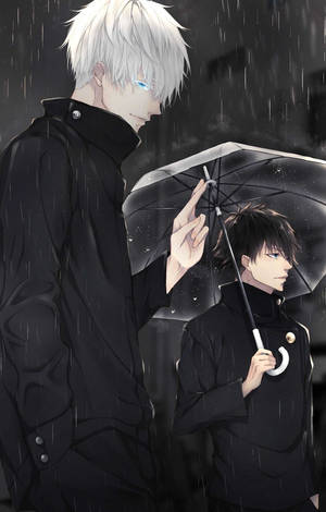 Satoru ja Megumi Jujutsu Kaisen puhelin pimeä sateinen — Honor Pad Taustakuvat