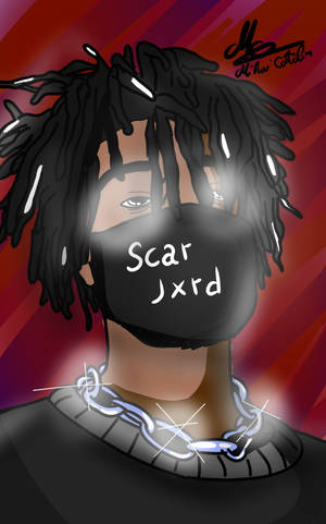 Scarlxrd Punainen Fanitaide -taustakuva — Galaxy Tab S Taustakuvat