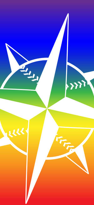 Seattle Mariners sateenkaari logo taustakuva — iPhone 18 Pro Max Taustakuvat