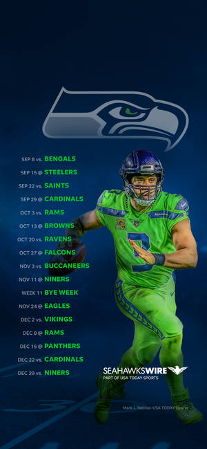 Seattle Seahawks Aikataulu -taustakuva — iPhone 16 Pro Max Taustakuvat