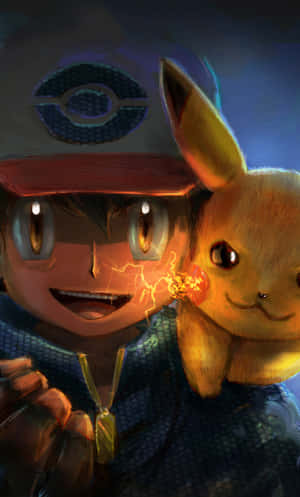 Seikkailukumppanit: Ash ja Pikachu — Nubia Flip2 Taustakuvat