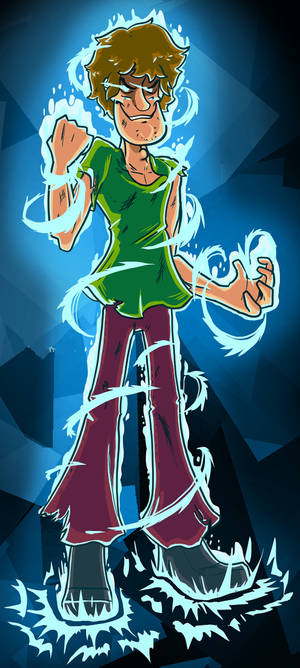 Shaggy ultra instinct glowing up -taustakuva — iPhone 14 Plus Taustakuvat