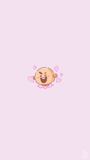 Shooky BT21 -minimalistinen juliste -taustakuva — Matala kontrasti Taustakuvat