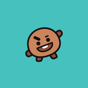 Shooky BT21 turkoosi juliste taustakuva — Pixel Watch Taustakuvat