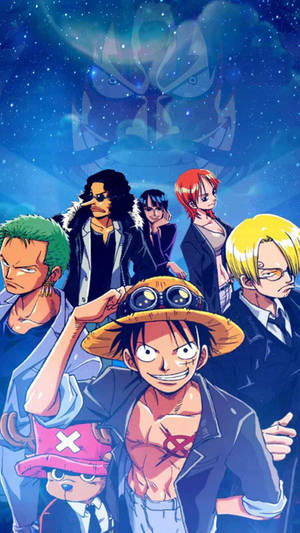 Siisti animepuhelimen Mugiwara-merirosvot — One Piece iPhone taustakuva Taustakuvat