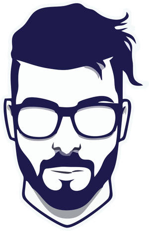 Siististi leikattu parta -logo vektorigrafiikkana — Honor MagicPad4 Taustakuvat