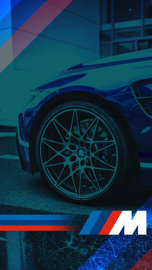 Sininen autonrengas BMW M -logo — Bmw Taustakuvat