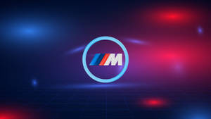Sininen punainen valo BMW M -logo — Bmw Taustakuvat