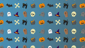 Sininen Söpö Esteettinen Halloween Kammottavat Kuvakkeet