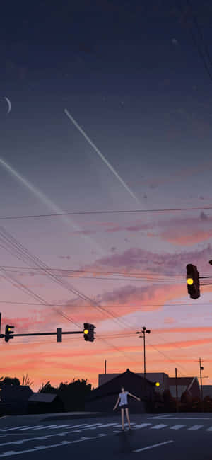 Anime Auringonlasku Iphone — Motorola Edge 70 Max Taustakuvat