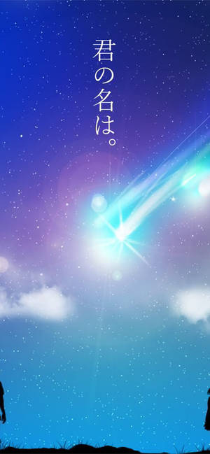 Siniset Komeetat Kimi No Na Wa Puhelin — iPhone 12 Pro Max Taustakuvat
