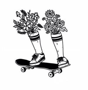Skater Boy esteettinen piirros taustakuva — Pixel Watch 5 Taustakuvat