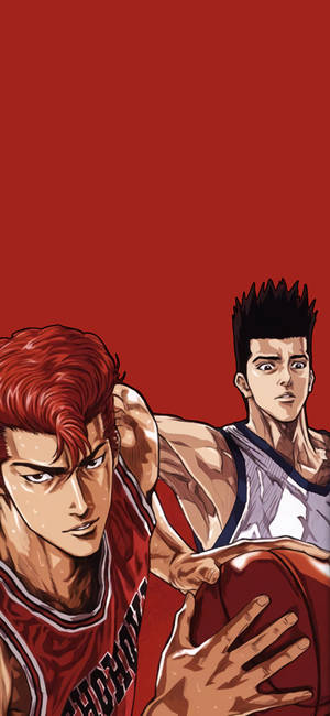 Slam Dunk Sakuragi ja Sendoh -taustakuva — iPhone 17 Taustakuvat