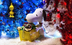 Snoopy Joulu 3D Taustakuva — Snoopy joulu Taustakuvat