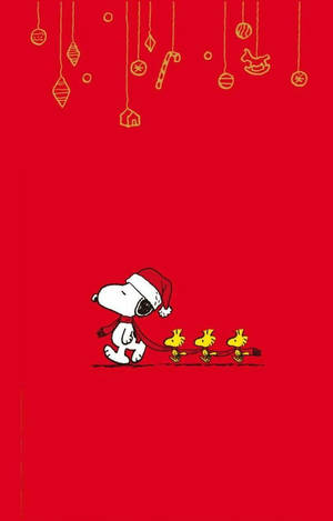 Snoopy Joulu Punainen Huivi Taustakuva — Hauska joulu Taustakuvat