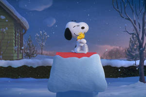 Snoopyn Jouluhali-taustakuva — Snoopy joulu Taustakuvat