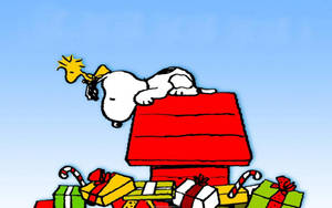 Snoopyn joululahjat -taustakuva — Snoopy joulu Taustakuvat