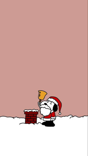 Snoopyn joulusavupiippukello-taustakuva — Snoopy joulu Taustakuvat