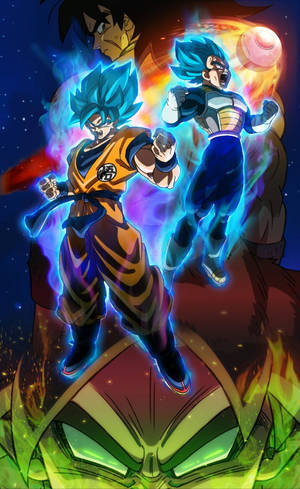 Dragon Ball Super Broly Super Saiyan Blue taustakuva — Galaxy Tab S9 FE Taustakuvat