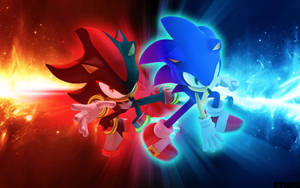 Sonicin ja hänen arkkivihollisensa ja antisankarinsa Shadow the Hedgehogin taustakuva.