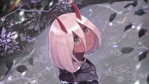 Söpö anime-profiilikuva Zero Two -taustakuva — Söpö anime profiilikuva Taustakuvat