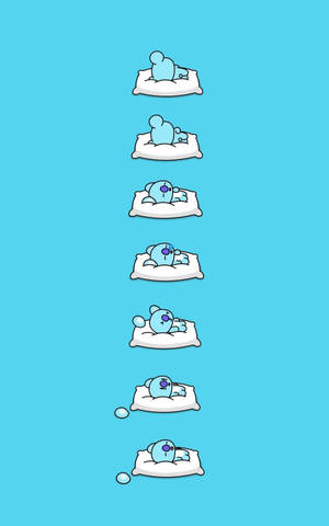 Söpö BT21 Koya Nukkumassa — Lenovo Tab Plus Gen 2 Taustakuvat