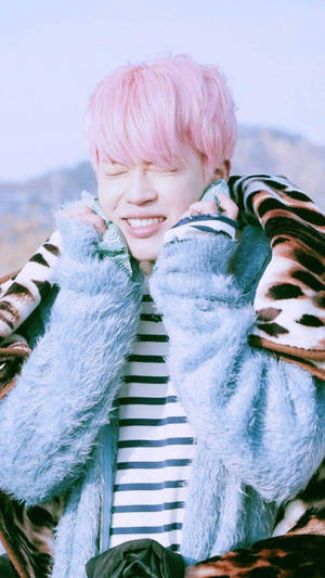 Söpö BTS Jimin talvivaatteissa — Söpö BTS Taustakuvat