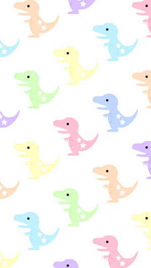 Söpö dinosaurus pastellisävyinen kollaasi — Söpö dinosaurus Taustakuvat