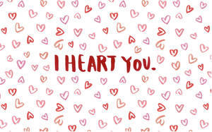 Söpö esteettinen I Heart You tietokoneelle