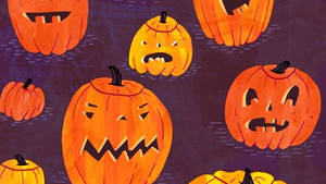 Söpö esteettinen Halloween-kauhukurpitsat