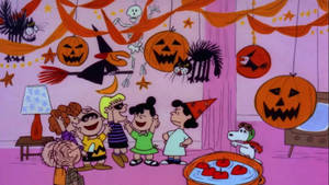 Söpö esteettinen Halloween Peanuts -juhla