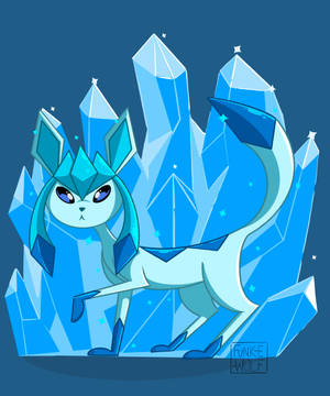 Sarjakuvataide Glaceon-taustakuva — Galaxy Z Fold 5 Taustakuvat