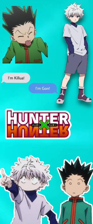 Söpö Gon ja Killua -kollaasi — Galaxy Z Flip 6 Taustakuvat