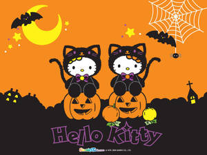 Söpö Halloween Kaksi Hello Kitty