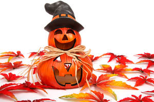Söpö Halloween-syksyinen kurpitsalyhtytapetti. — Söpö esteettinen halloween Taustakuvat