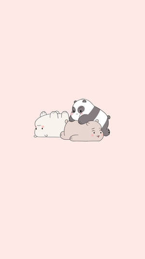 Söpö piirroshahmot We Bare Bears leikkimässä — Söpö karhu Taustakuvat