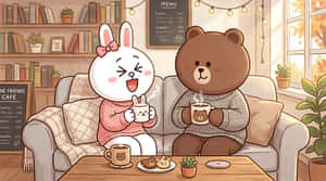 pupu,karhu,käni,kahvila,kahvi,ystävyys,söpö,kawaii,kuvitus,sarjakuva,viihtyisä,hygge,neuleet,syksy,talvi,sisustus,elämäntapa,ystävät,rakkaus,pari — Rakkaussydän Taustakuvat